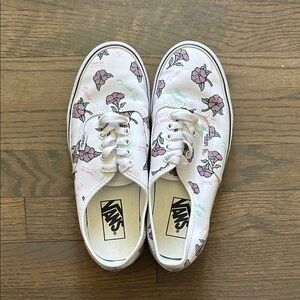 Vans Women's Floral Canvas Sneakers - White and Purple